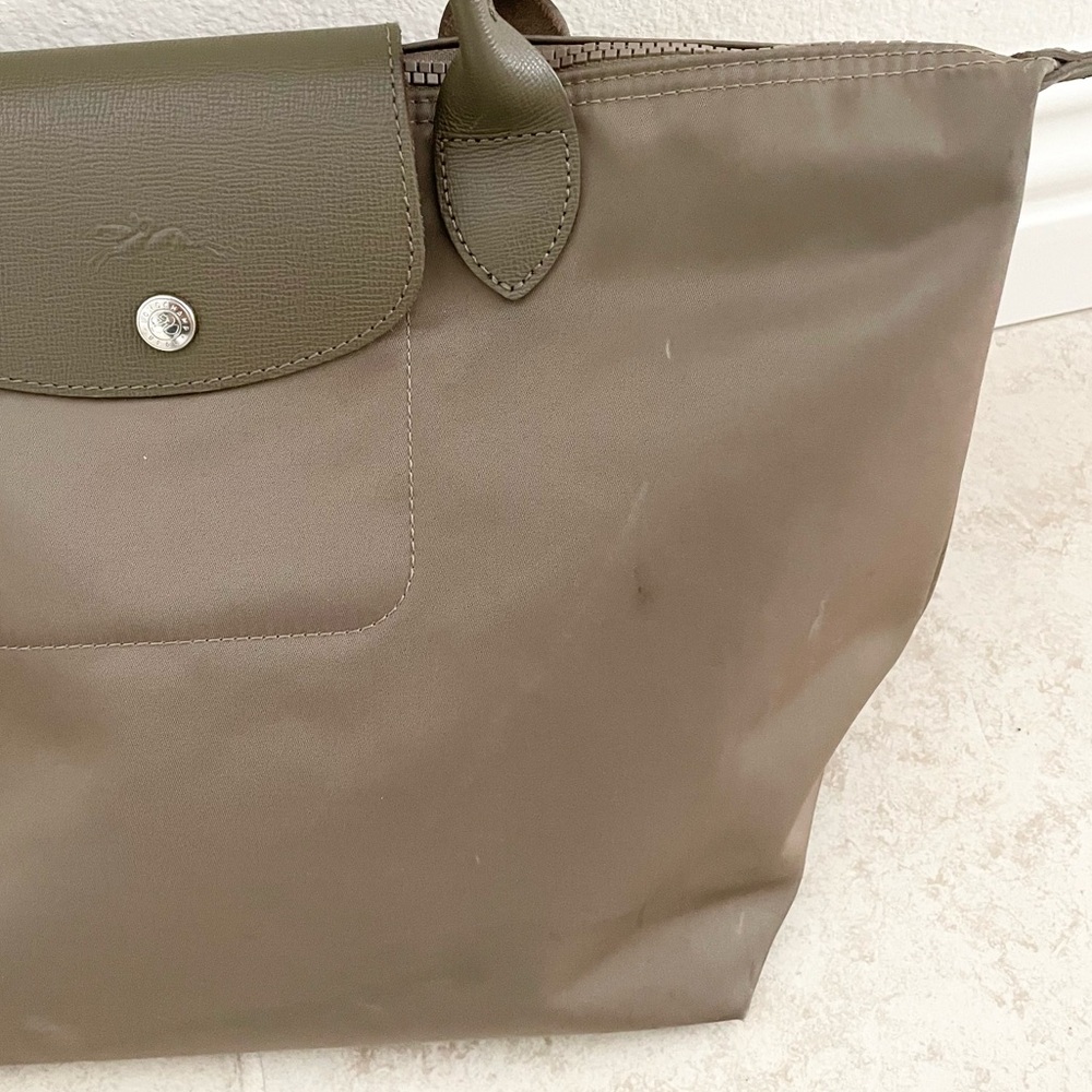 Longchamp Le pliage medium long handle canvas tote - Picture 4 of 12